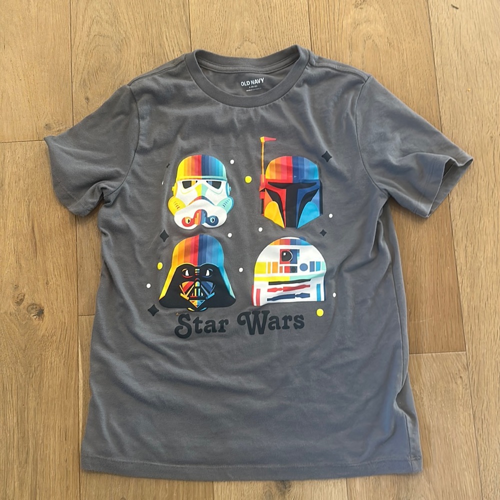 Old navy boys youth large Star Wars shirt sleeve shirt
